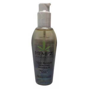 Hempz Triple Moisture Fresh Citrus Herbal Body Oil 6.76 Oz With Shea Butter